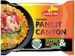 Lucky Me Pancit Canton sweet and spicy flavor